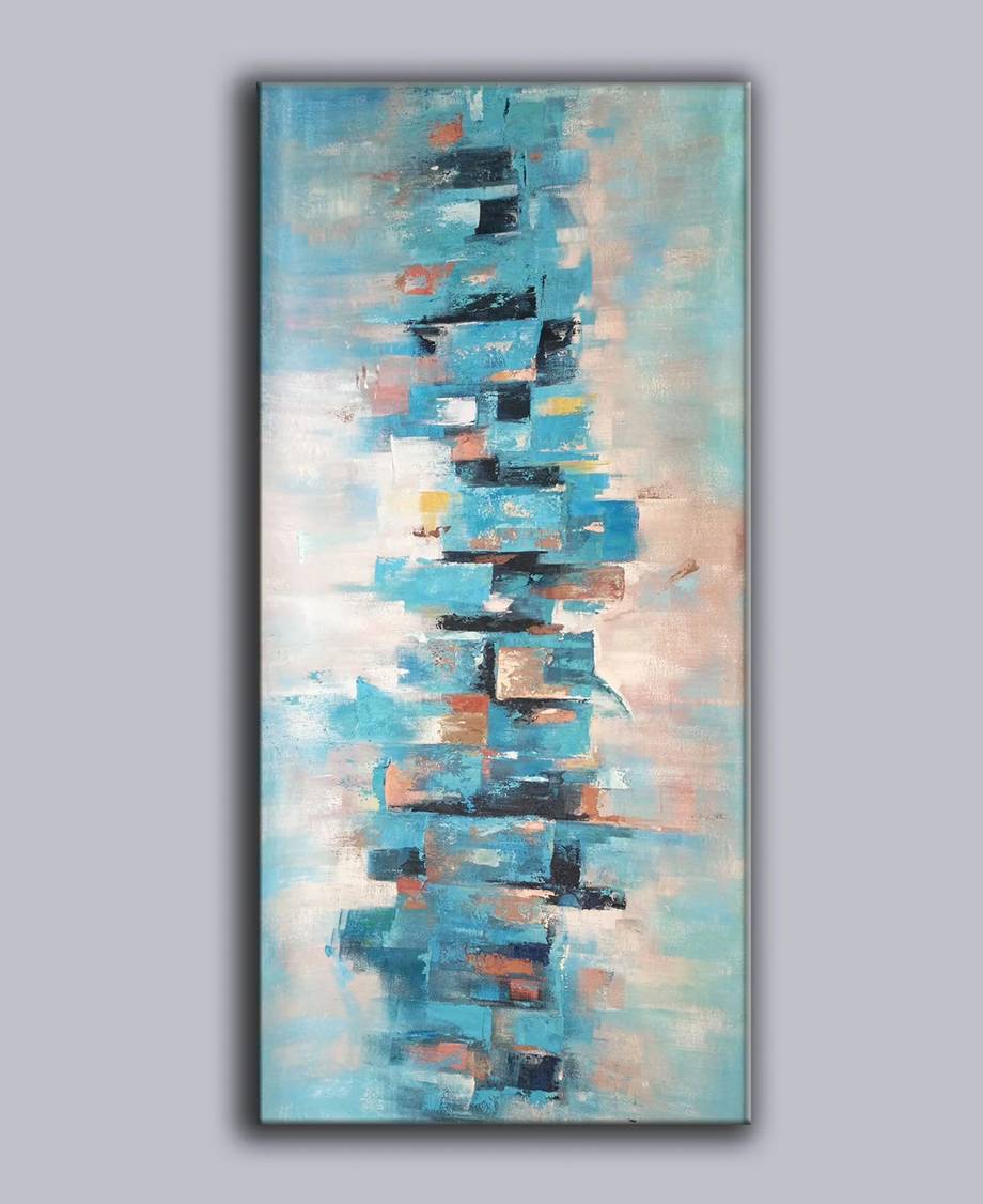 Your Hand-painted Original Pink Living Abstract Canvas Artwork KJ245
